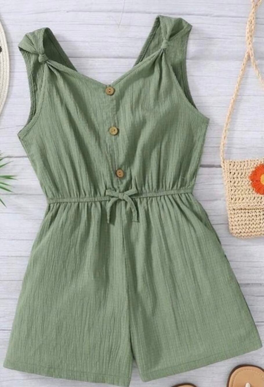Shein Tween Twist Casual Tank Romper
